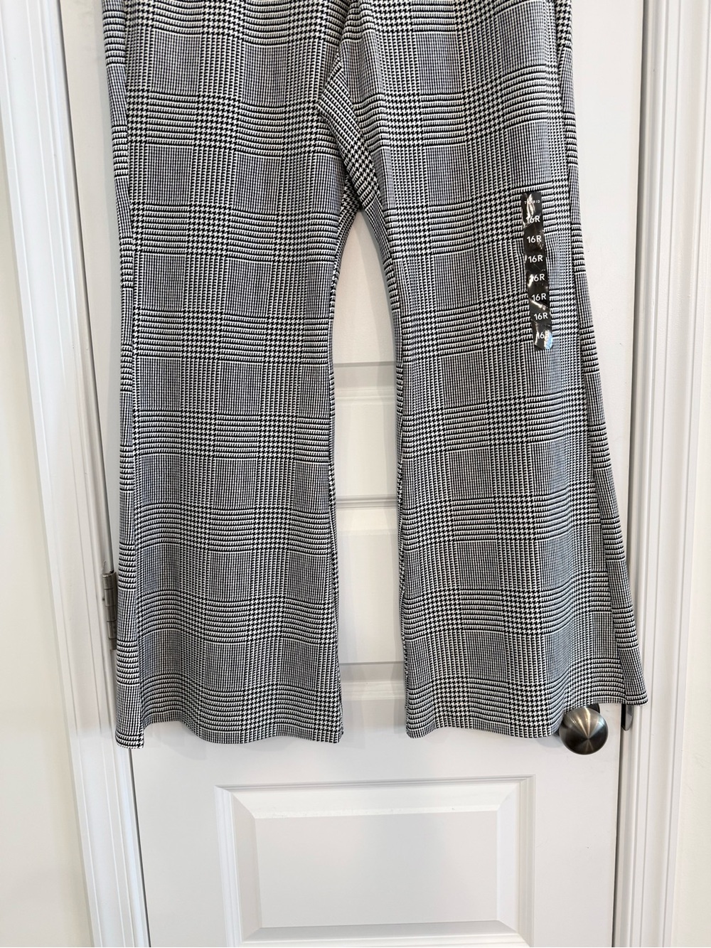 torrid Black & White Glen Plaid Flare Pants - Picture 5 of 11